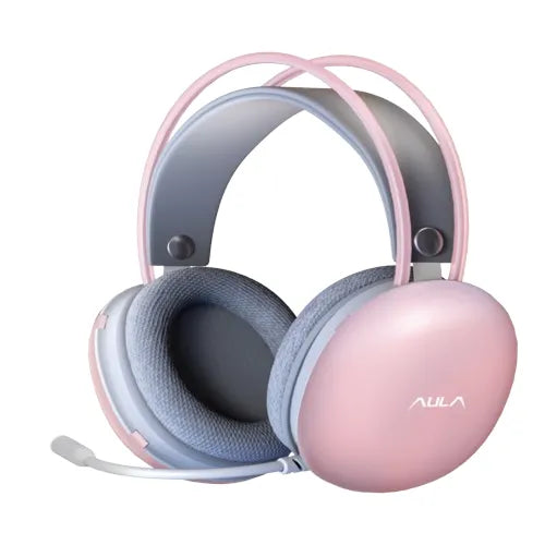 Aula S505 RGB Wired Gaming Headset With Adjustable Mic (Pink)