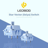 AULA LEOBOG Star Vector (Seiya) Linear Switch – Ultra-Smooth, Silent, Pre-Lubed, Hot-Swappable, Ideal for Custom Keyboards – 100pcs (SS100)