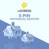 AULA LEOBOG Star Vector (Seiya) Linear Switch – Ultra-Smooth, Silent, Pre-Lubed, Hot-Swappable, Ideal for Custom Keyboards – 100pcs (SS100)
