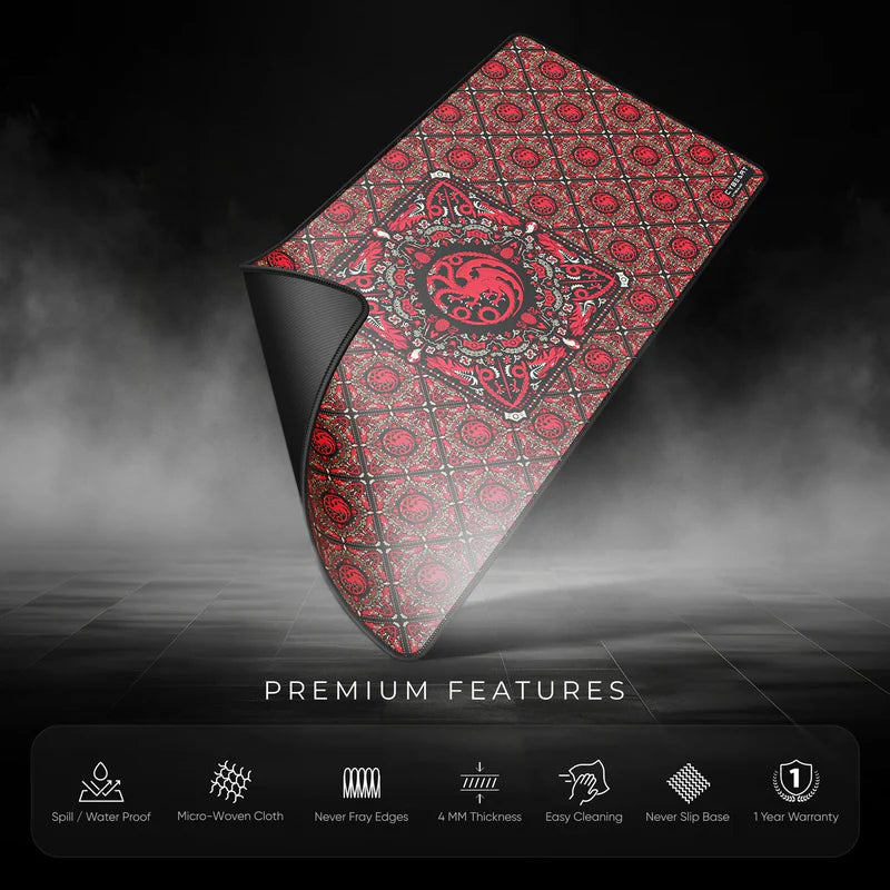CYBEART House Targaryen XXL Gaming Mousepad ( Red )