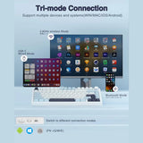 AULA F75 Wireless Trio Mode Mechanical Gaming Keyboard With Knob Ice Blue | Ice Vein Switch (F75IUV)