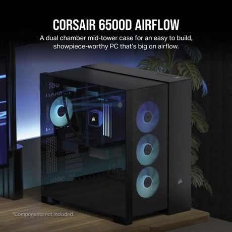 Corsair 6500D Airflow (E-ATX) Mid Tower Cabinet (Black)