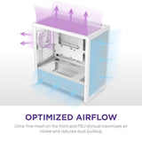 NZXT H3 Flow White M-ATX Mini Tower Case 2025 Edition