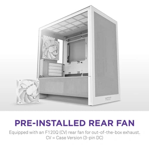 NZXT H3 Flow White M-ATX Mini Tower Case 2025 Edition