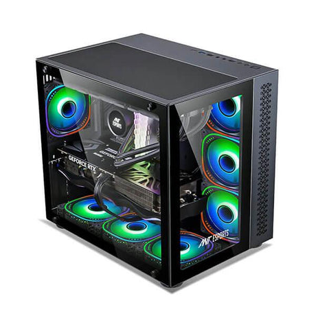 Ant Esports Crystal ARGB (E-ATX) Mid Tower Cabinet (Black)