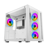 Ant Esports Crystal ARGB (E-ATX) Mid Tower Cabinet (White)
