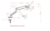 Indalio Gas Spring Single Monitor Arm Desk Mount for 13-32 Inch Monitors