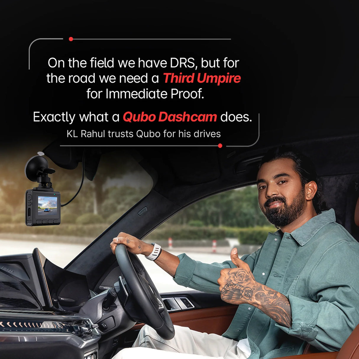 Qubo Smart Dashcam Pro 2.7K & Rear Cam