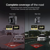 Qubo Smart Dashcam Pro 2.7K & Rear Cam