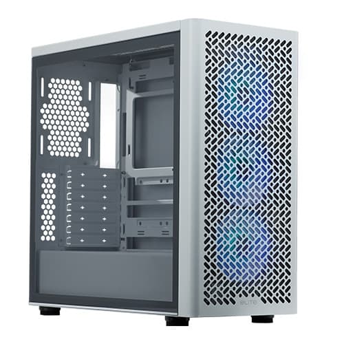 Cooler Master Elite 502 White ARGB E-ATX Mid Tower Case