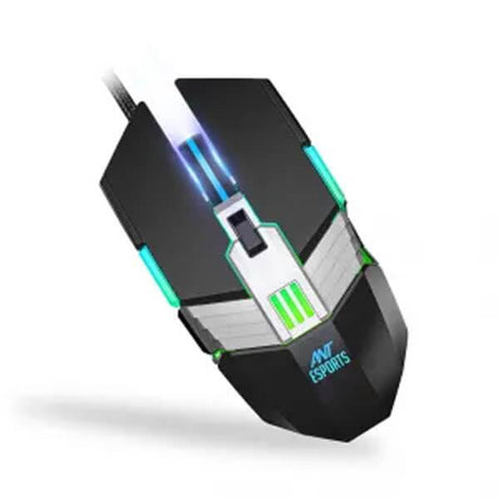 Ant Esports GM90 Wired Gaming Mouse (3200 DPI, Optical Sensor, RGB Lighting, Black)