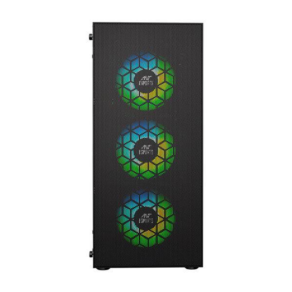 Ant Esports ICE-110 Auto RGB (E-ATX) Mid Tower Cabinet (Black)