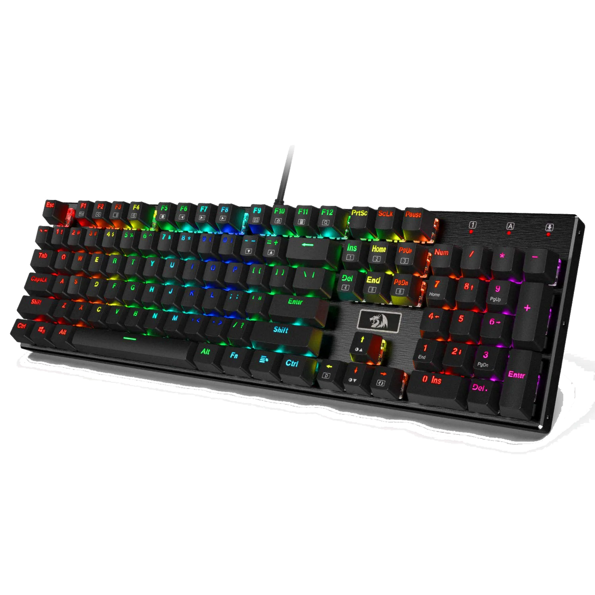 Vara K551 - 104 Wired Mechnical Keybaord Rainbow Black (Red Switch)