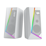ANVIL GS520 - RGB 2.0 Channel Gaming Wired Desktop Speakers (White)