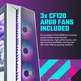 Cooler Master MasterBox 520 Mesh ARGB White E-ATX Mid Tower Case