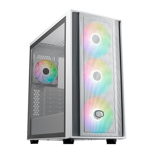 Cooler Master MasterBox 600 ARGB White E-ATX Mid Tower Case
