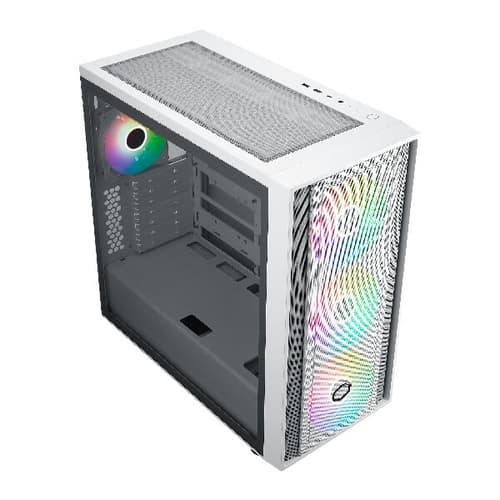 Cooler Master MasterBox 600 ARGB White E-ATX Mid Tower Case