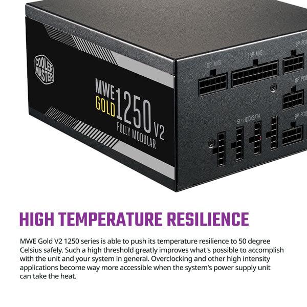 Cooler Master MWE 1250 V2 ATX3.0 1250 Watt 80 Plus Gold SMPS
