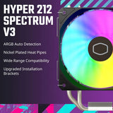 Cooler Master Hyper 212 Spectrum V3 ARGB CPU Air Cooler