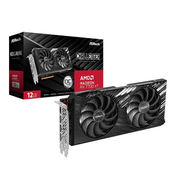 ASRock RX 7700 XT Challenger OC 12GB Graphics Card