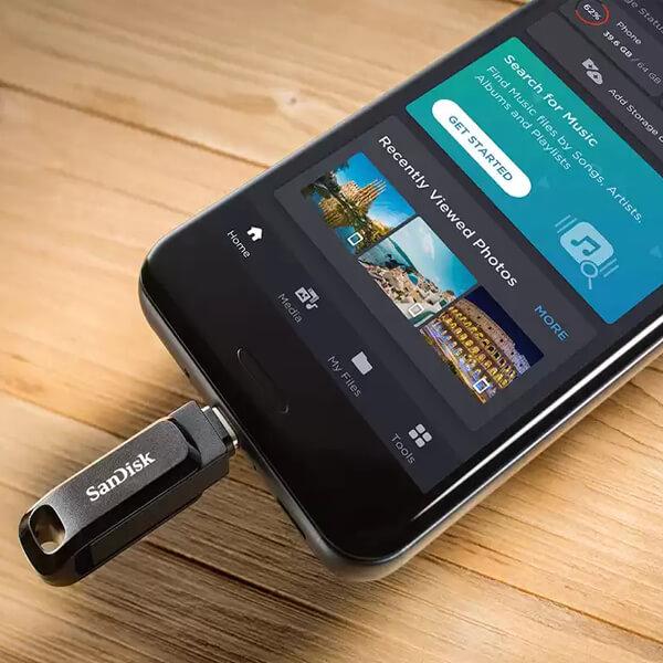 SanDisk Ultra Dual Drive Go 128GB Type-C OTG Pen Drive (Black)
