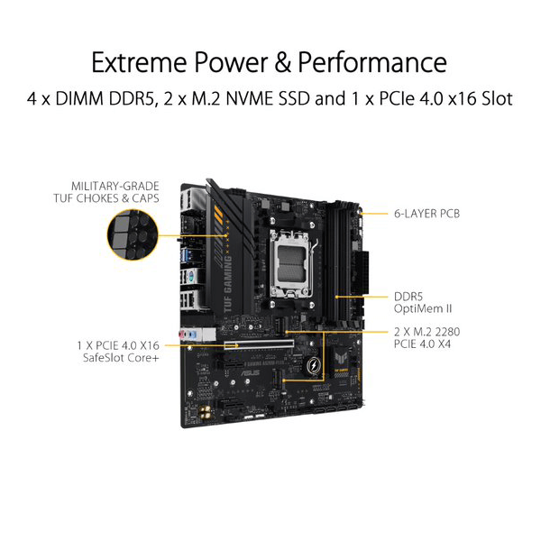 Asus TUF Gaming A620M-Plus Motherboard